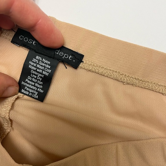 NWOT ⚜️🤍🤎🖤⚜️ Costume dept. mesh see through nude leggings sequin bottoms - Picture 8 of 10